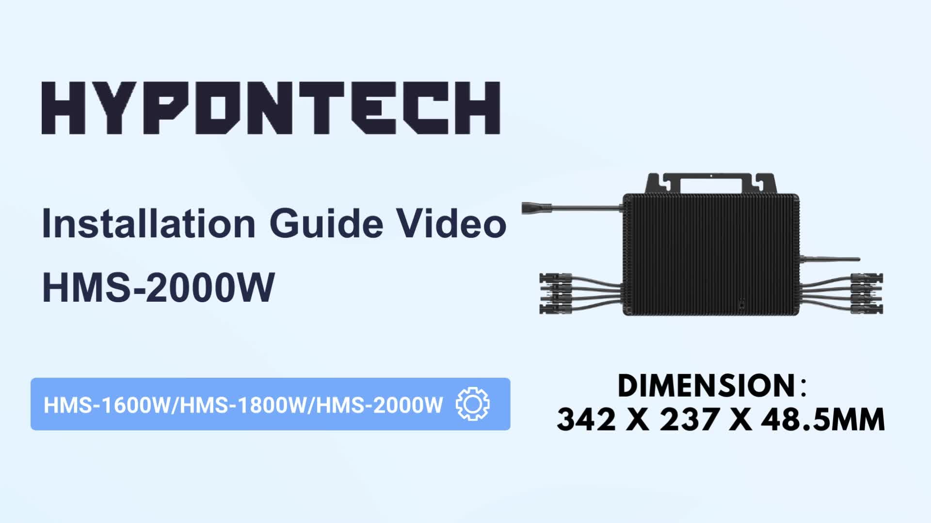 Installation Guidance of Hypontech HMS 2000W Microinverter Installation Guidance of Hypontech HMS 2000W Microinverter